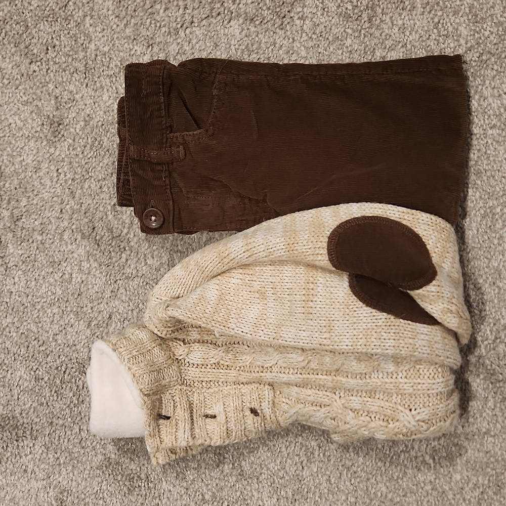 Boys nice sweater corduroy outfit